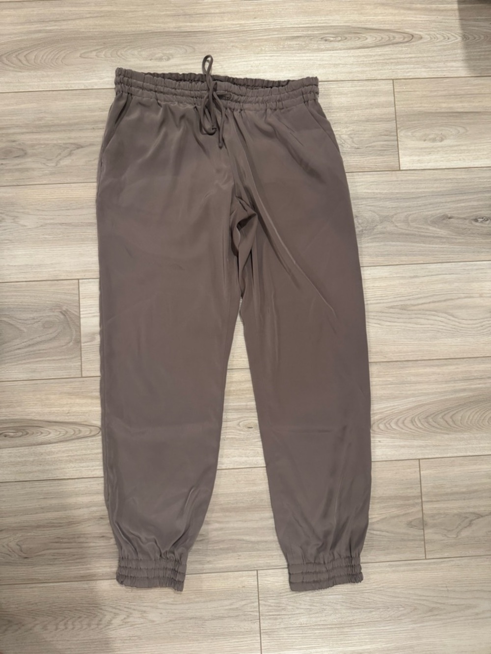 Express Taupe Elastic Waist Jogger Pants